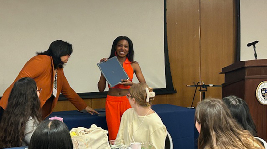 I'Yanah won a first-place award during the Colloquium. I'Yanah won a first-place award during the Colloquium.