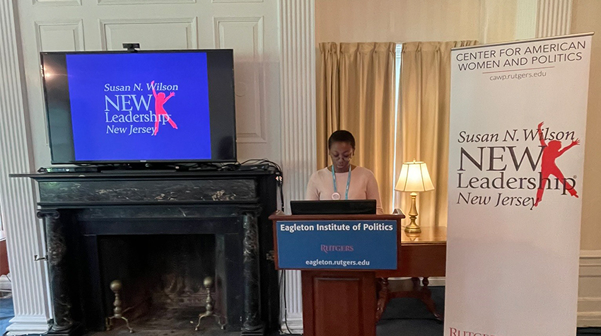 Rachel during a presentation. 
Photo courtesy of Dunlap.  Rachel during a presentation. 
Photo courtesy of Dunlap.