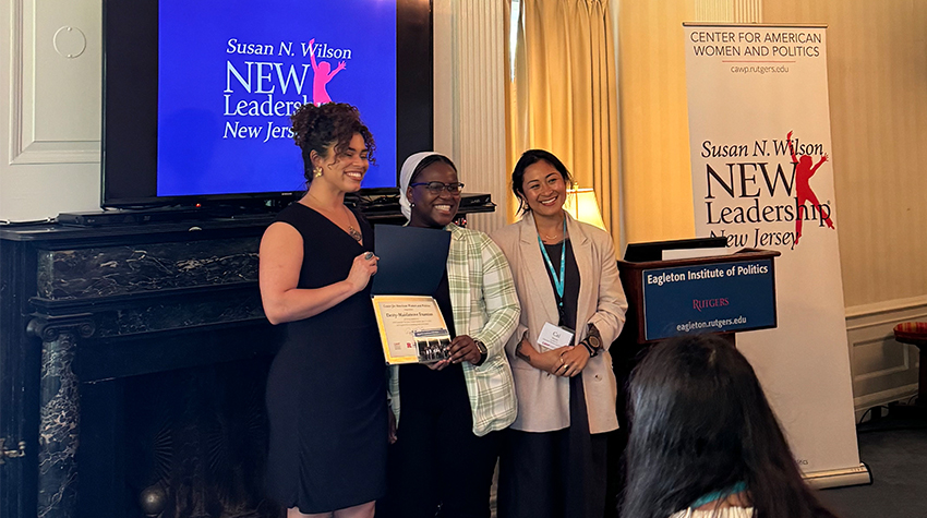 Detty posing for a photo with her certificate.
Photo courtesy of Exantus.
 Detty posing for a photo with her certificate.
Photo courtesy of Exantus.