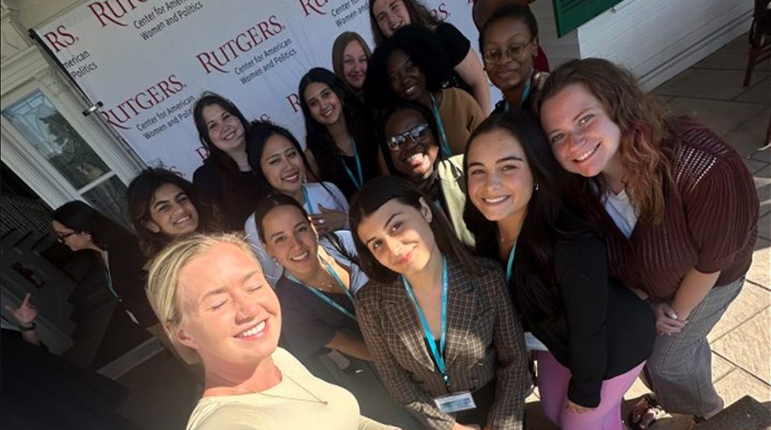 The cohort taking selfies together. 
Photo courtesy of Dunlap.  The cohort taking selfies together. 
Photo courtesy of Dunlap.