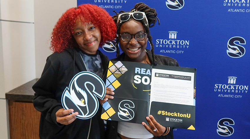 A student and her friend during Instant Decision Day A student and her friend during Instant Decision Day