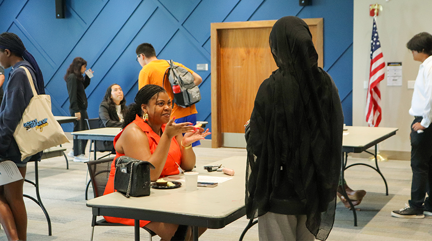 Students walked around and talked with various professionals during their annual Speed Jobbing event Students walked around and talked with various professionals during their annual Speed Jobbing event