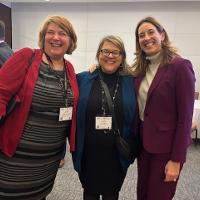 NJASCU's Jennifer Keyes-Maloney, Amy Swan and Congresswoman Mikie Sherrill 