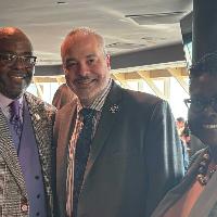 Assemblyman Reginald Atkins, President Joe and Dr. Sass