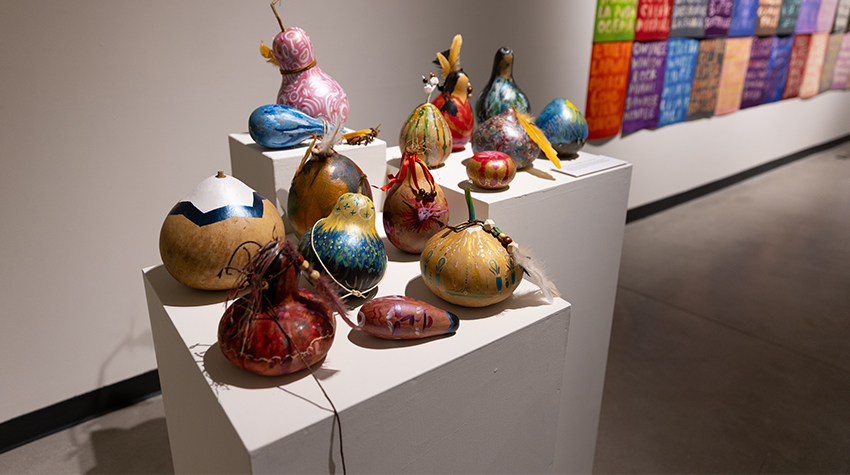 Students learned how to create gourd art with Gould Jacinto Students learned how to create gourd art with Gould Jacinto