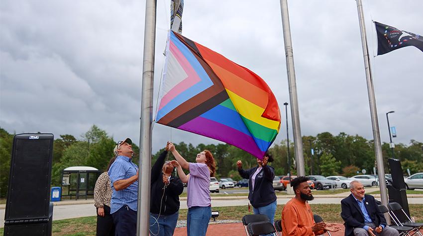 2024's LGBTQ+ History Month Flag Raising 2024's LGBTQ+ History Month Flag Raising