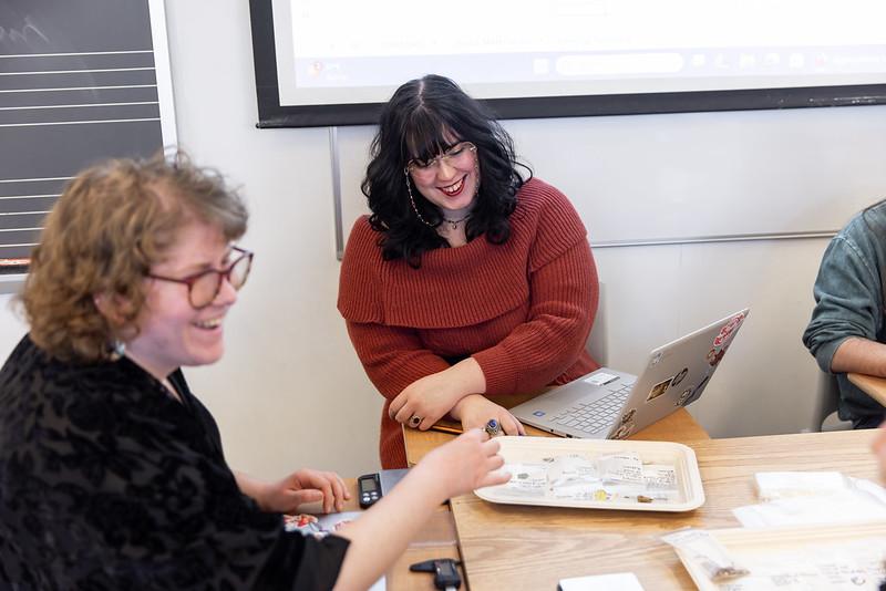 Archaeology Minor Students Examining Artifacts Archaeology Minor Students Examining Artifacts