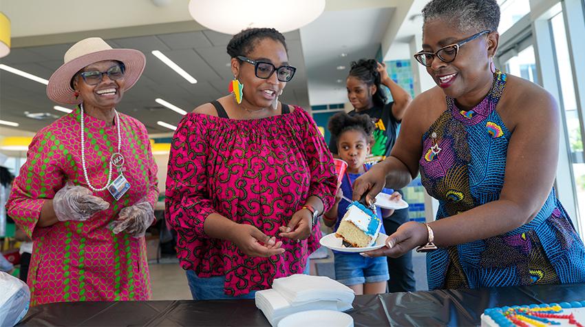 Students, faculty and staff enjoyed soul food and cake. Students, faculty and staff enjoyed soul food and cake.