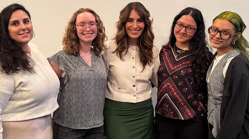 Alyssa, left, with her cohort mates and Senate Majority leader Theresa Ruiz. Alyssa, left, with her cohort mates and Senate Majority leader Theresa Ruiz.