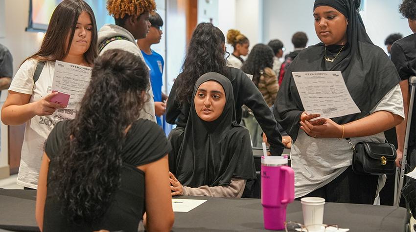 Students talked with over 20 professionals about their various careers and industries Students talked with over 20 professionals about their various careers and industries