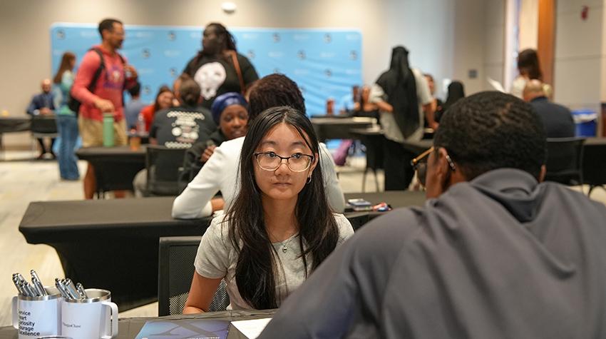 Students talked with over 20 professionals about their various careers and industries Students talked with over 20 professionals about their various careers and industries