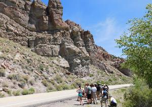 A class investigates towering rock formations in the Southwest, turning textbook concepts into real geological discovery.