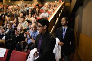 The DPT white coat ceremony celebrates students’ transition from classroom learning to clinical care alongside family, faculty, and peers.