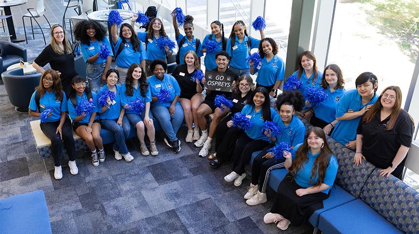 TALONS posing for a photo in the Galloway campus TALONS posing for a photo in the Galloway campus
