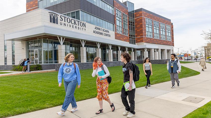 Students outside of the Atlantic City campus Students outside of the Atlantic City campus