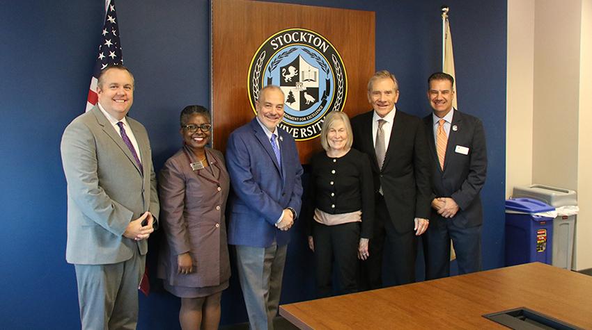 President Joe Bertolino and the Stockton Foundation during the Gormley-Levine MSW donation President Joe Bertolino and the Stockton Foundation during the Gormley-Levine MSW donation