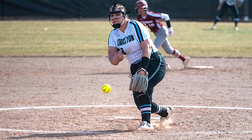 Nerina Tramp during a softball game Nerina Tramp during a softball game