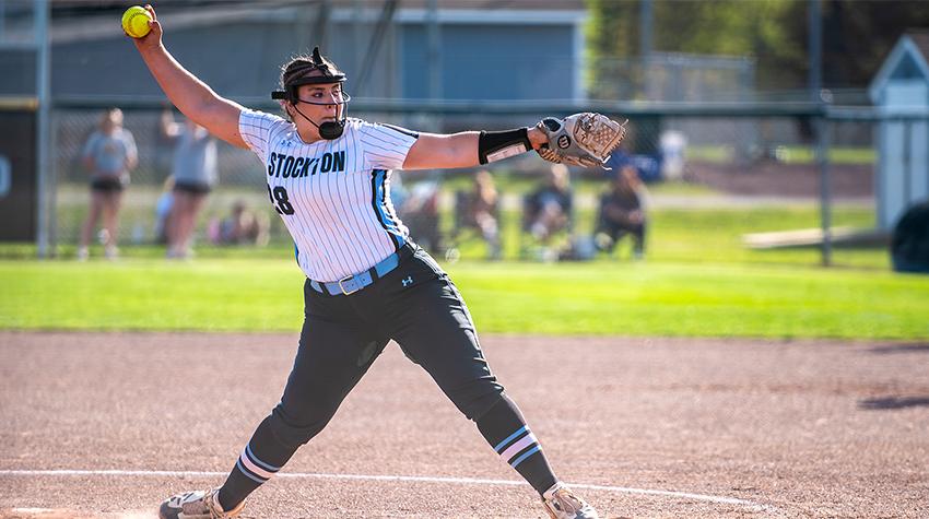 Nerina Tramp during a softball game Nerina Tramp during a softball game