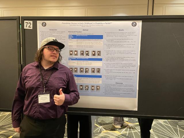 Jason presented his research project at Eastern Psychological Association Conference, February 2026. The title of the project " Friendship Choices in Early Childhood: Is Disability a Factor?" Jason presented his research project at Eastern Psychological Association Conference, February 2026. The title of the project " Friendship Choices in Early Childhood: Is Disability a Factor?"