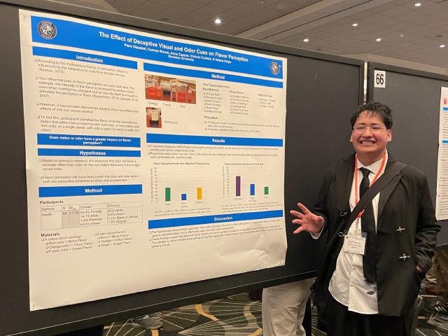Piero presented his Project for Distinction at Eastern Psychological Association Conference, February 2026. The title of the project " The Effect of Deceptive Visual and Odor Cues on Flavor Perceptions" Piero presented his Project for Distinction at Eastern Psychological Association Conference, February 2026. The title of the project " The Effect of Deceptive Visual and Odor Cues on Flavor Perceptions"