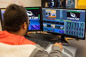 Students manage live esports broadcasts using industry-standard production tools, gaining experience in digital media and event operations.
