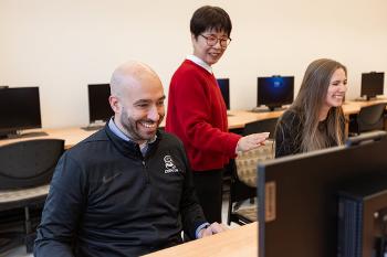 Faculty-guided instruction helps students build expertise in e-learning development and instructional design.