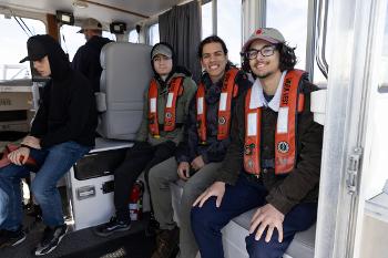 Marine Science students collaborate during field excursions, building skills in teamwork and coastal research.