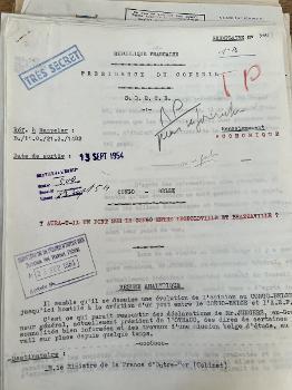 A secret archival document found during Professor Olson’s research in France