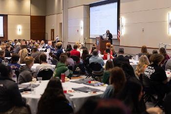 Future educators attend a Stockton University Teacher Education conference focused on leadership, teaching strategies, and professional development.