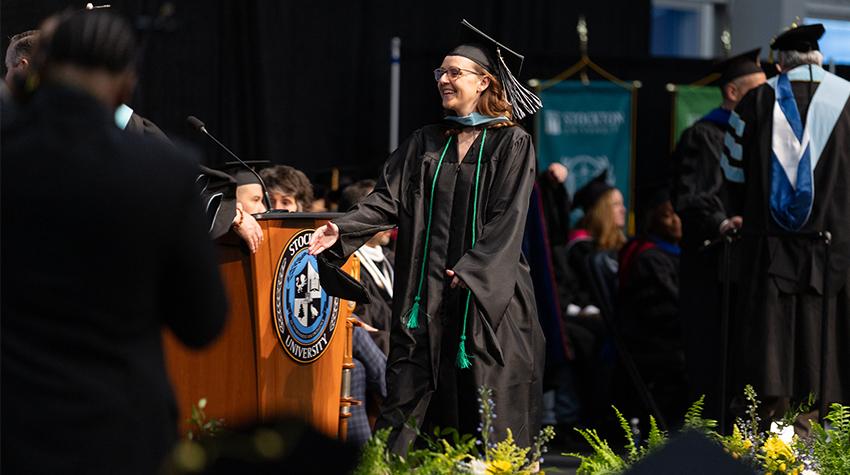 Graduating students who donated to their class gift received a green honor cord to wear proudly during their Commencement ceremony in May.