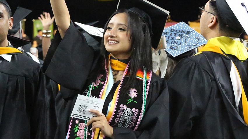 Graduating students who donated to their class gift received a green honor cord to wear proudly during their Commencement ceremony in May.