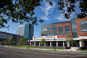 The John F. Scarpa Academic Center at Stockton’s Atlantic City campus connects graduate students with modern learning spaces close to the boardwalk.
