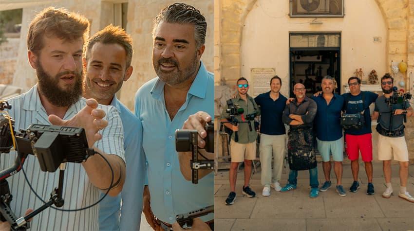 Nash and his production team on set for "Passport Properties"
