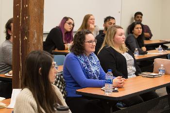 Graduate counseling students learn in a collaborative classroom environment where discussion, reflection and professional growth are part of the experience.