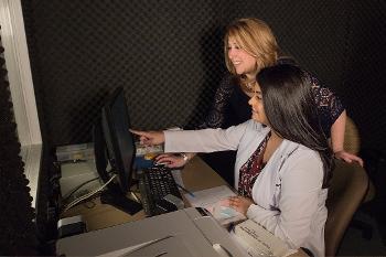 Graduate students use specialized technology and faculty guidance to strengthen assessment and clinical decision-making skills.