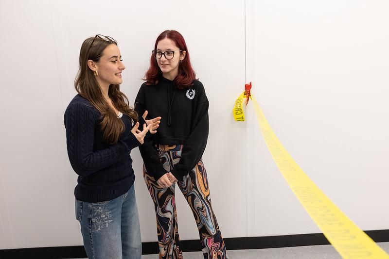Criminal Justice Student touring the Forensics Lab