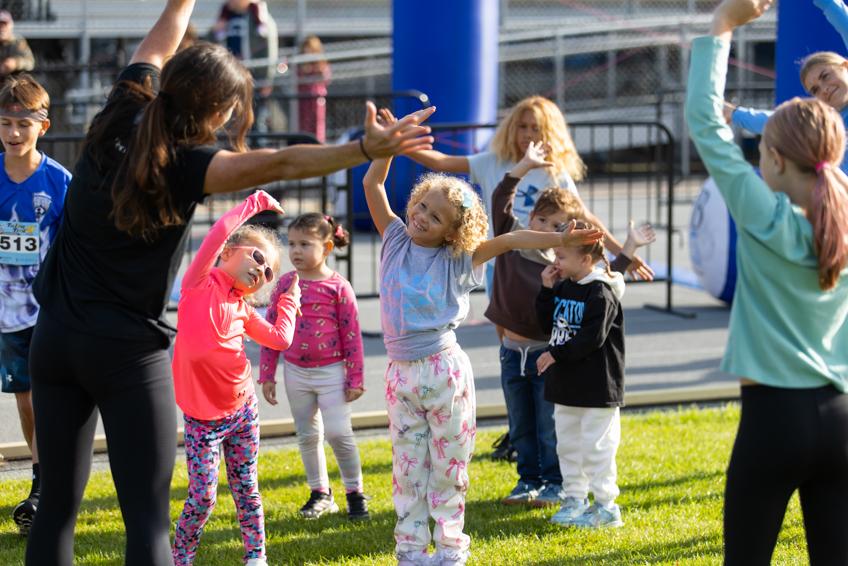 stretching for the fun run