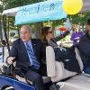 Stockton University President Harvey Kesselman and Lynne Kesselman during University Weekend parade in 2015.