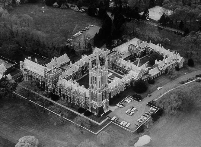 Aerial image of Princeton University from the 1950s