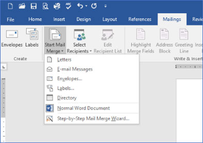 Mail Merge in Word 2016 - Information Technology Services | Stockton