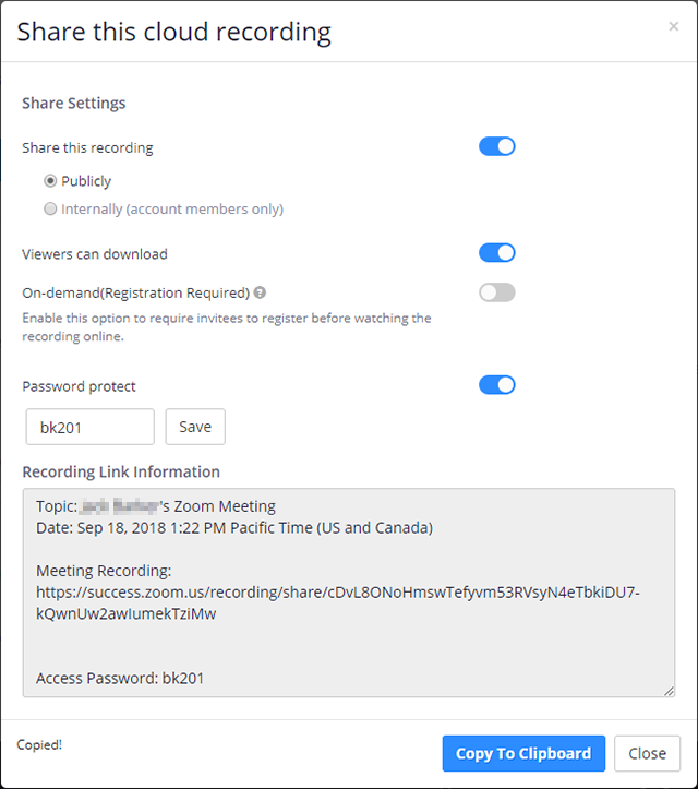 can zoom meetings be recorded