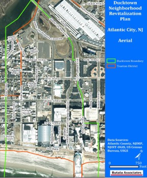 Map of Ducktown neighborhood