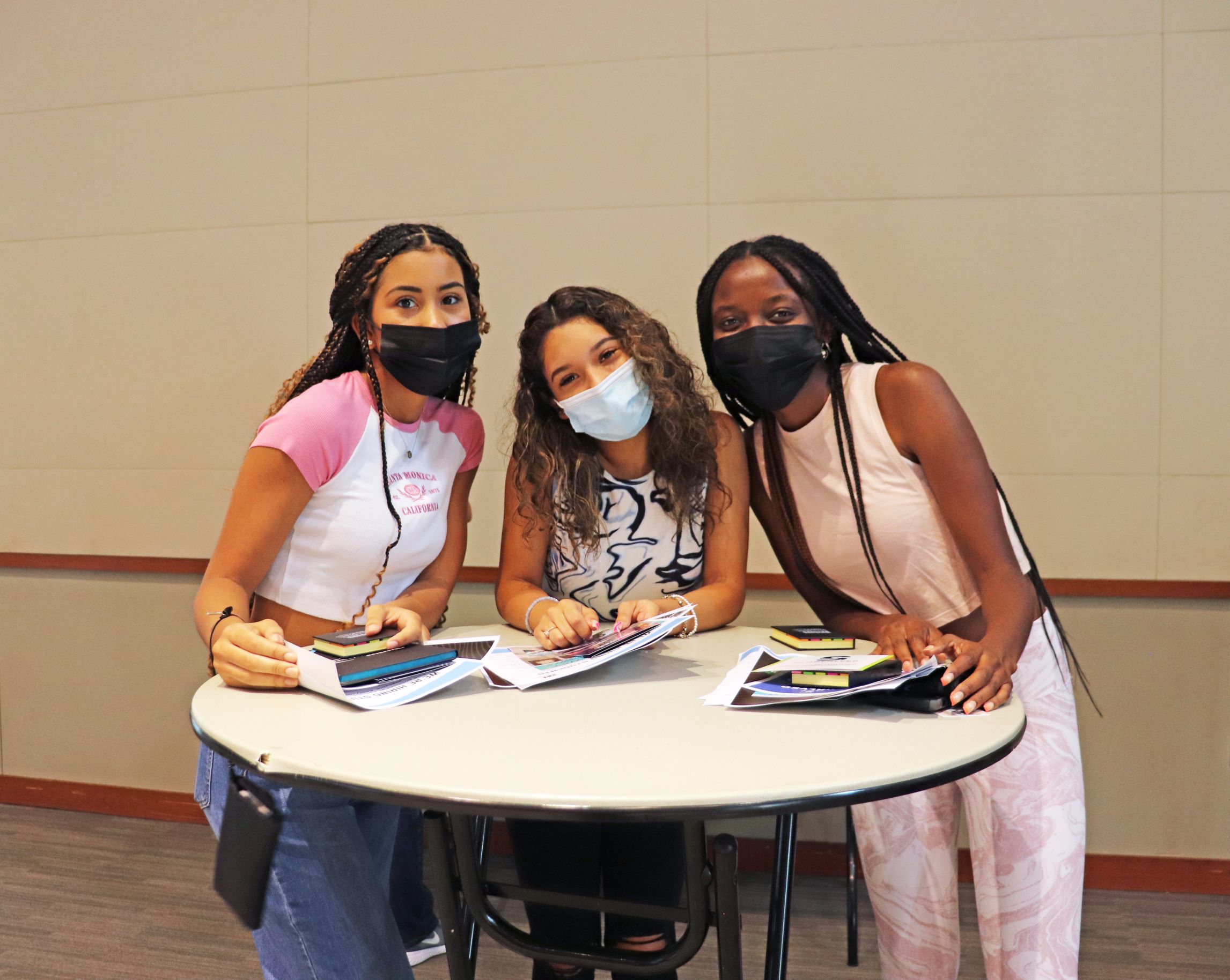 Sophomores Lohanny Cabrera, Katia Diaz and Sabree Cool attended the Glow Up to scope out on-campus opportunities, like jobs, internships and studying abroad, and learn more about what Stockton has to offer.