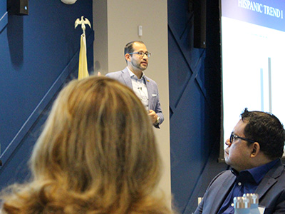 Eduardo Arabu of the NHCC, giving a presentation.
