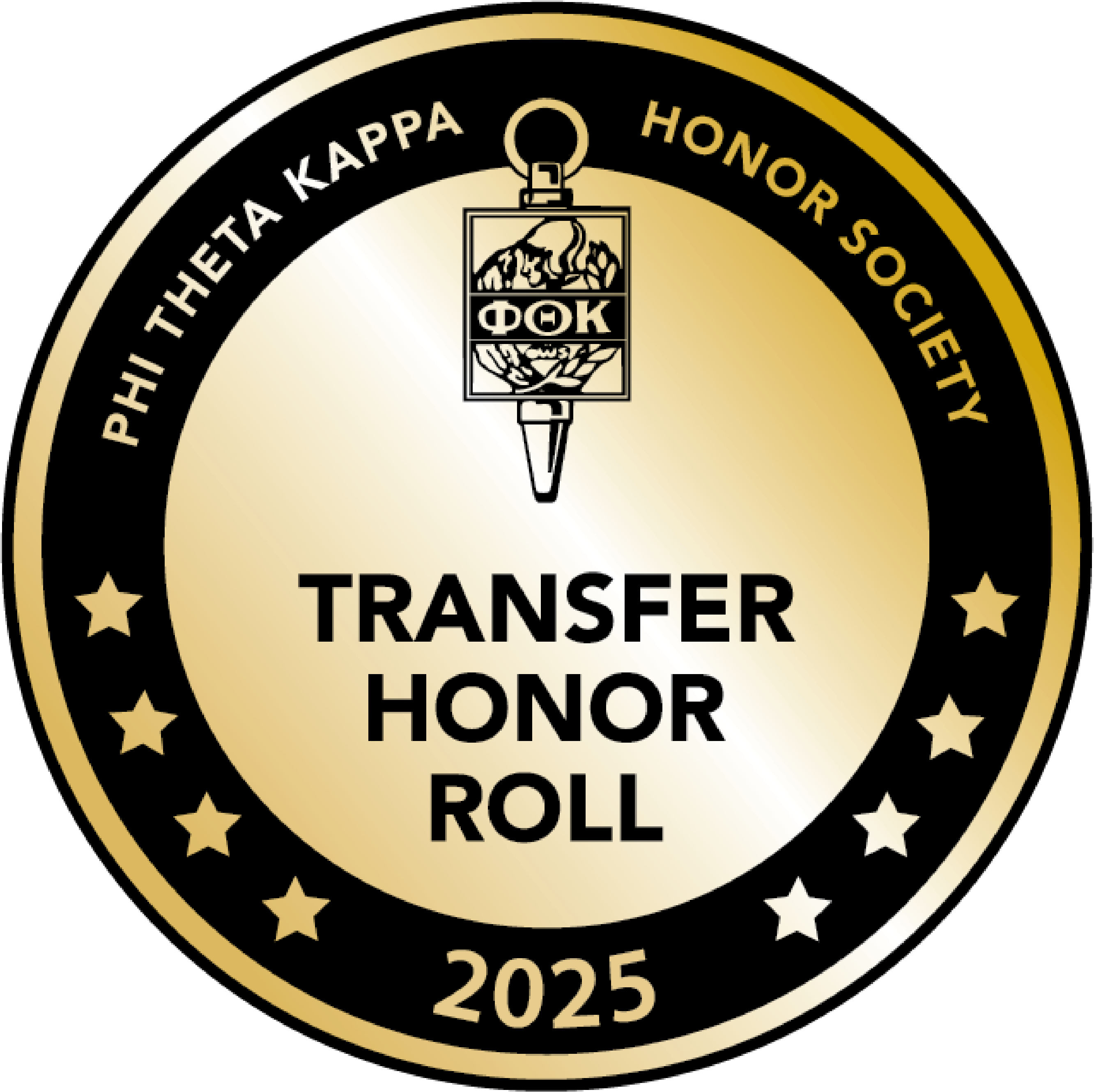 PTK Tansfer Honor Roll badge