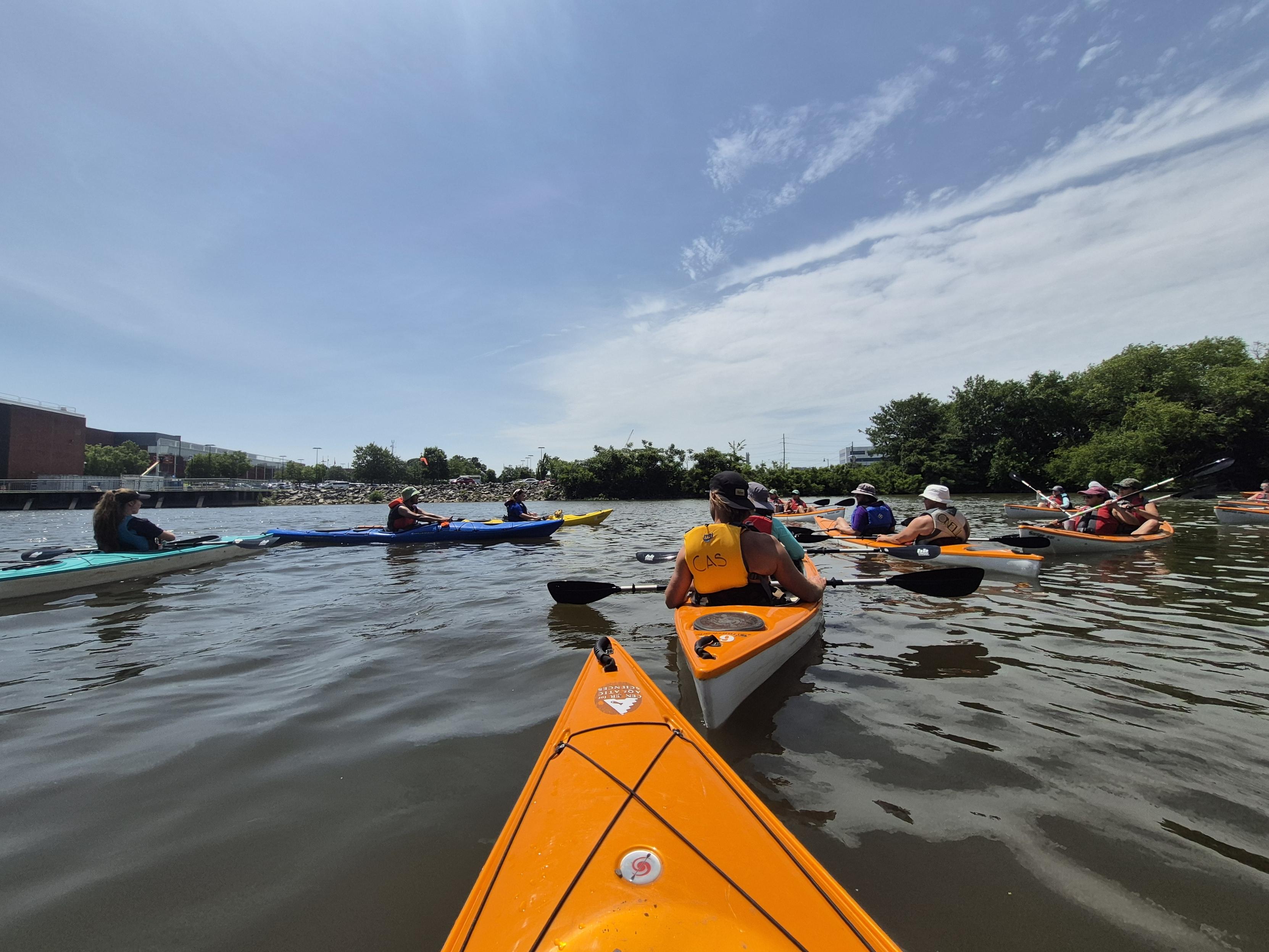 K-12 teachers participate in kayak trip