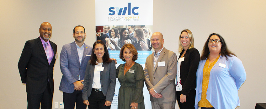 (L-R): Bob Ortiz (AtlantiCare), Eduardo Arabu (NHCC), Jenny Hernandez (AtlantiCare), Donna Albano (SWLC), Howard Munves (Meet AC), Alicia Trombley (SWLC) and Diana Strelczyk (Continuing Studies).