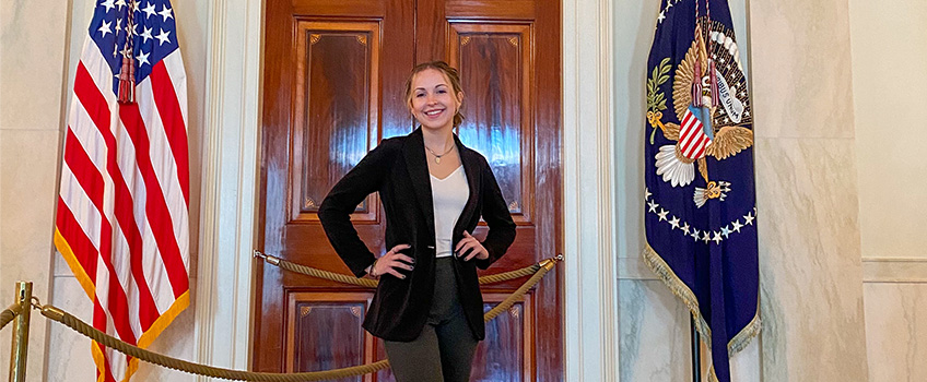 Katherine Cox, a Criminal Justice major, is one of the students who's interning with the Washington Center this Spring.