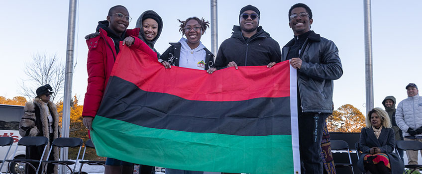 Stockton Celebrates Black History Month with Flag Raising