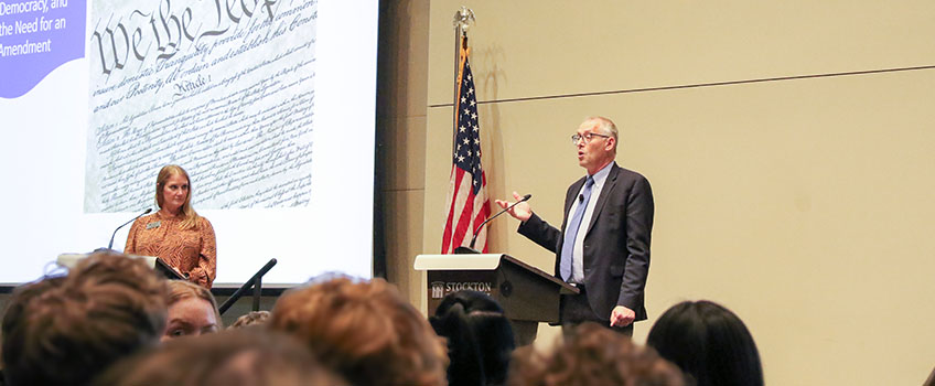 Election law expert Richard L. Hasen was the featured speaker at the the 19th annual Constitution Day lecture Sept.24, discussing voting rights and the Constitution.